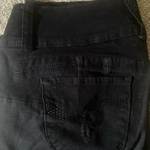 YMI black stretch destroyed jeans size 11 great condition only wore a few times - Picture 3 of 3